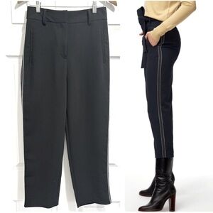 Aritzia Wilfred Jallade Tie Front Side Striped Dress Pants Black Size 6